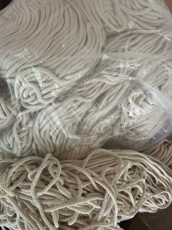 Nature cotton cord 7mm diameter for making different kinds of rope