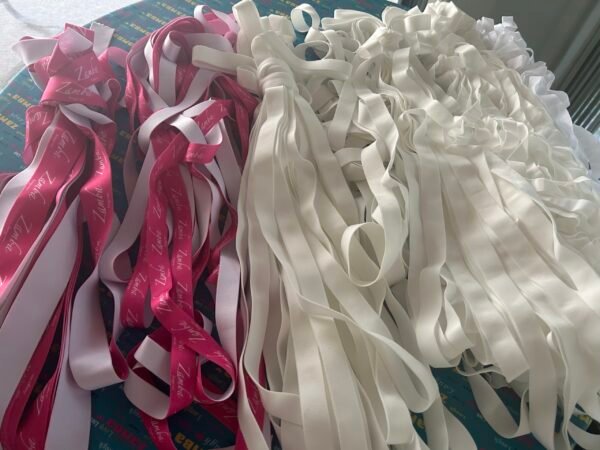 Zambalingerie Customized logo accessories Elastic Band Color Ribbon Logo Straps OEM (with logo or without logo) - Image 3