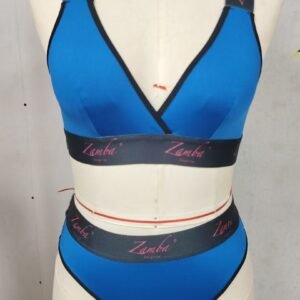 ZAMBA Lingerie® Women’s Sports Bra Set Combo – Style Blue 02