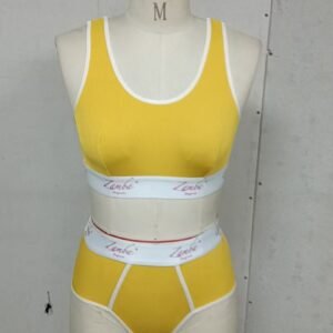 ZAMBA Lingerie® Women’s Sports Bra Set Combo – Style Gold Yellow 07-1
